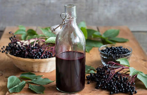 Pure Elderberry Syrup With Ginger Sea Moss, Cinnamon, Echinacea, & Raw Local Honey 4oz (8 day supply)